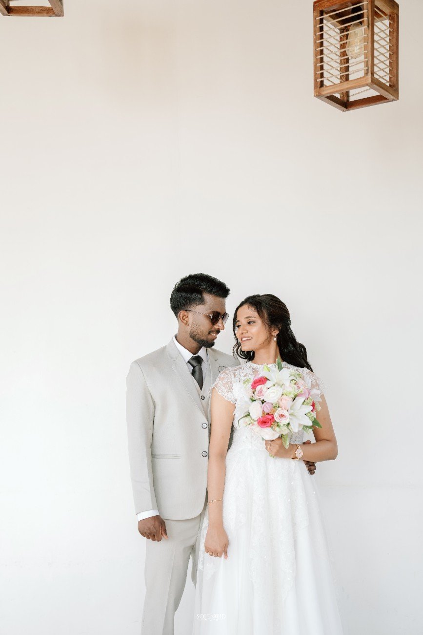 Christian wedding couple portrait