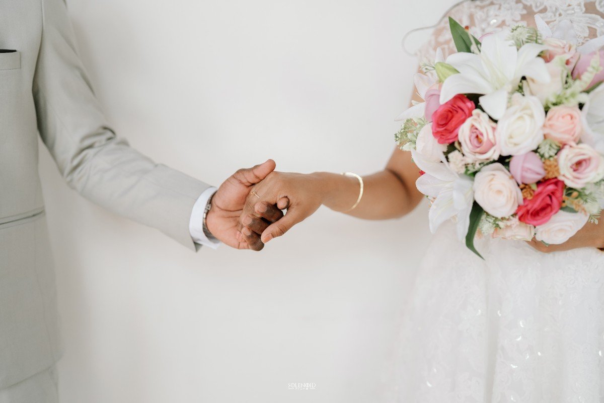 Close-up detail from a Christian destination wedding