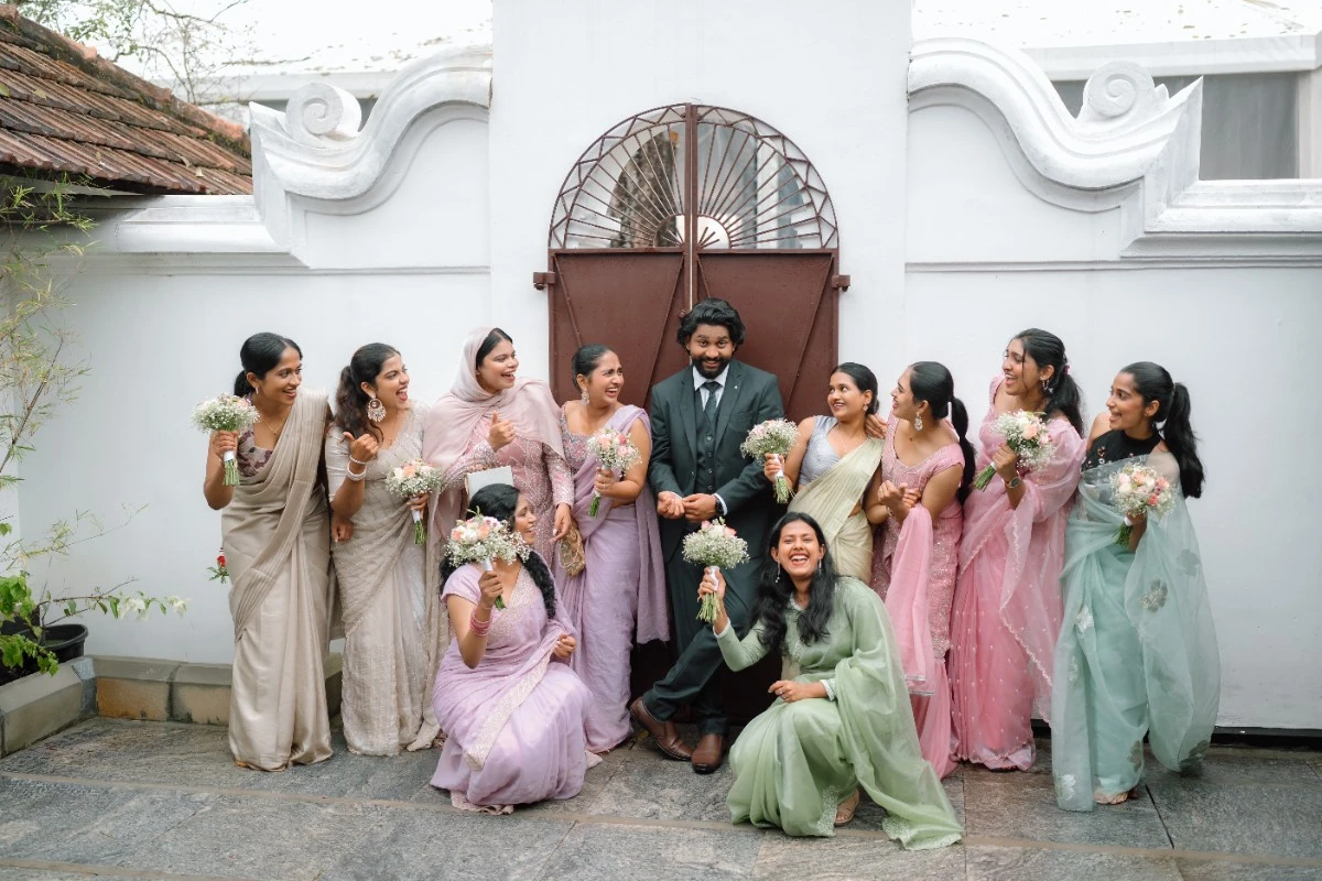 Wedding group photograph
